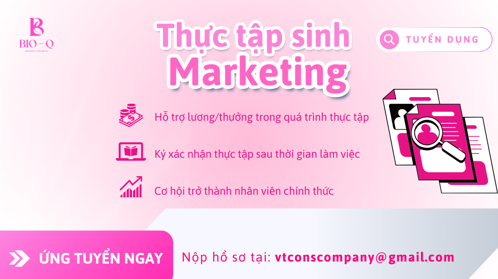 Tuyển dụng thực tập sinh marketing & truyền thông